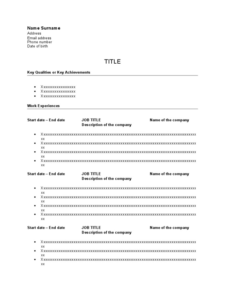 Professional Resume Overview | PDF