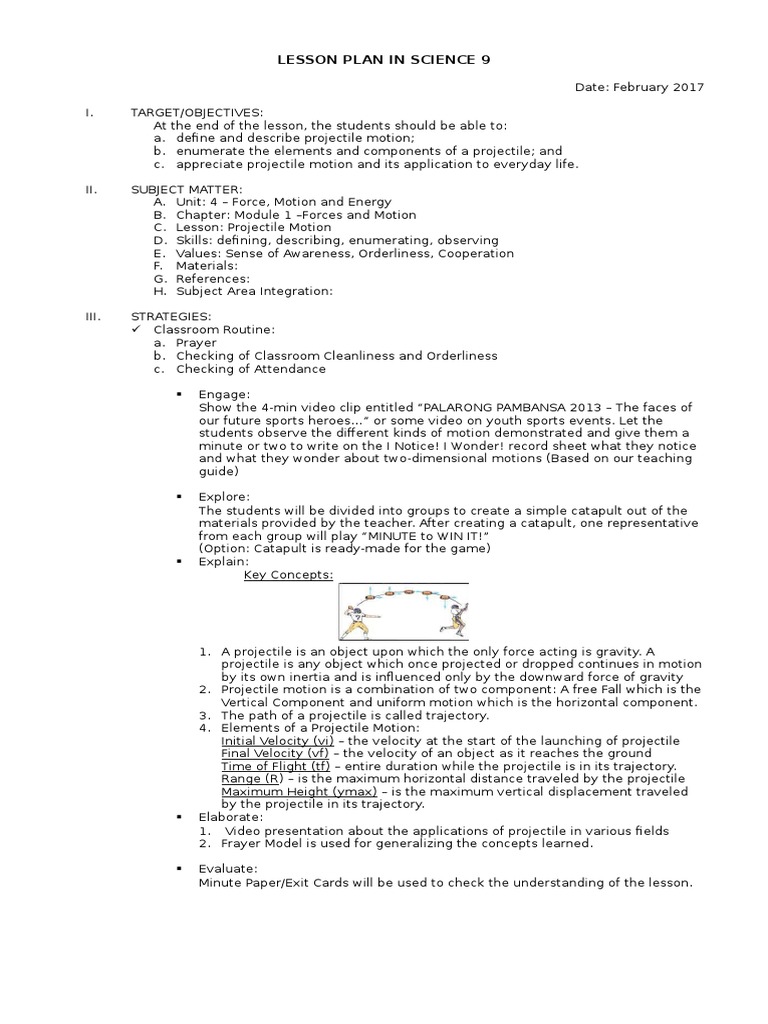 Projectile Motion Lp Trajectory Projectiles