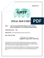 GHTF Sg2 FD 99 7 Reporting Guidance 990629