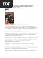 Assumo as Minhas Funções Como Presidente de Todos Os Moçambicanos