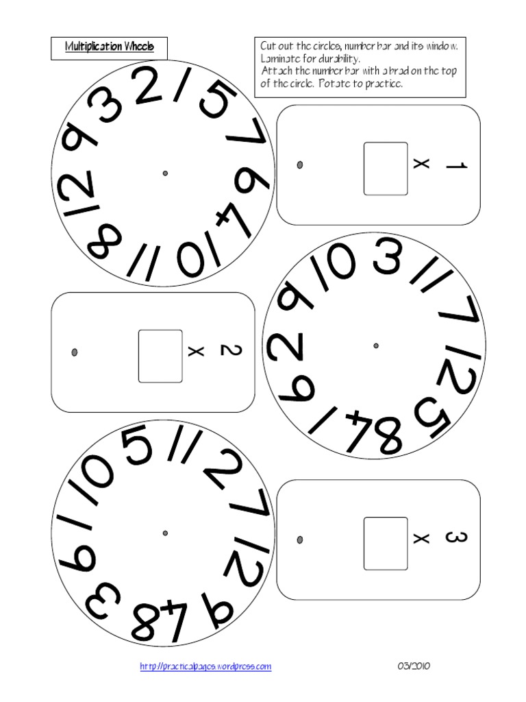 Maths Multiplications Wheels PDF | PDF