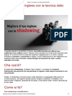 Inglese Tecnica Shadowing PDF