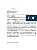 Carta de Responsabilidad