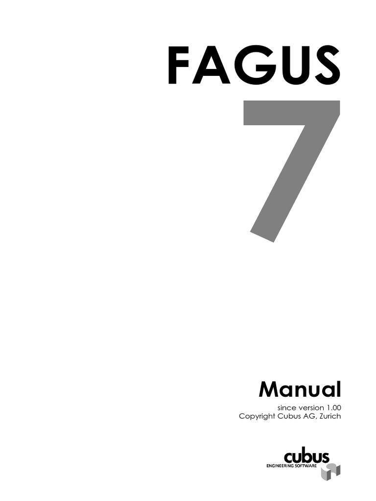 Manual Fagus 7 Pdf Cross Section Physics Bending