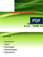 Phase Shift Keying: Dineshkumar.S E.C.E. - Third Year