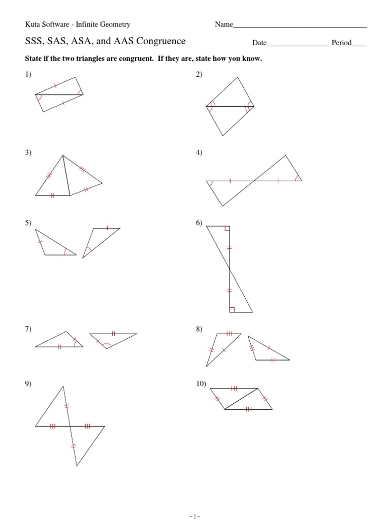 Triangle Congruence Worksheet | Space | Mathematical Analysis | Free 30-day Trial | Scribd