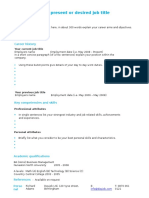 CV Template Download Example 4