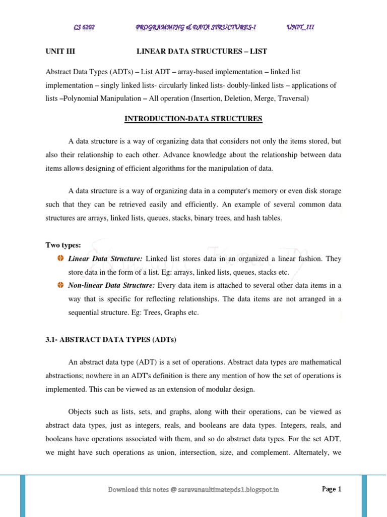 Pds | PDF | Array Data Structure | Data Type
