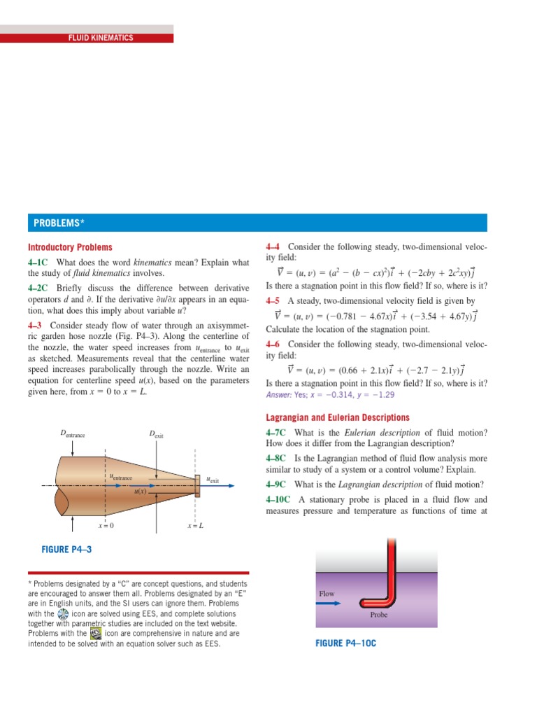 Sheet (1) Fluid Mechanics II PDF Fluid Dynamics Continuum Mechanics