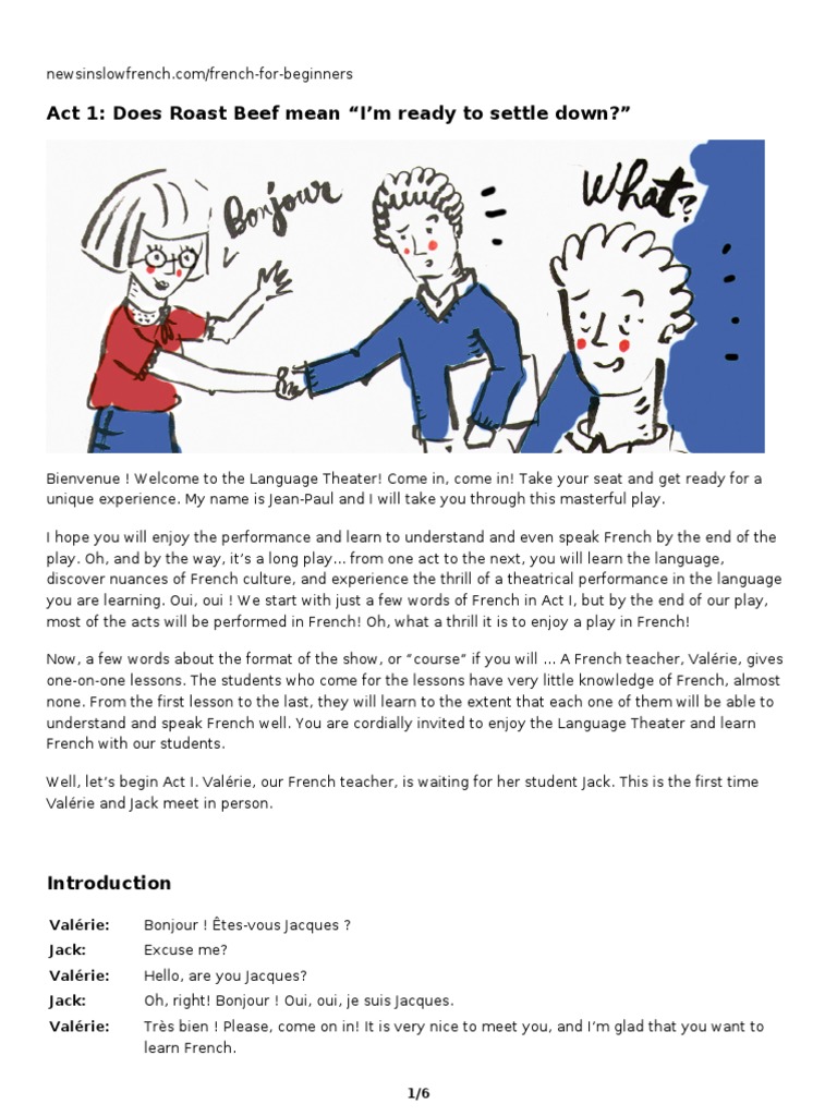 Act 1 Does Roast Beef Mean "I'm Ready To Settle Down?" Valérie Jack