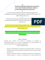 Opciones Para Titulo Del Proyecto Recuperacion de Condensado de Mea Grupo d