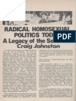 Radical Homosexual Politics Today - A Legacy of The Seventies