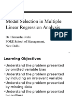 Model Specification in Multiple Regression Analysis 