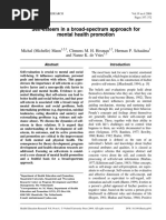 Self-Esteem in A Broad-Spectrum Approach For Mental Health Promotion