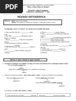 ORTOGRAFIA ATIVIDADE