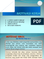 MOTIVASI KERJA (Kerja Kelompok)