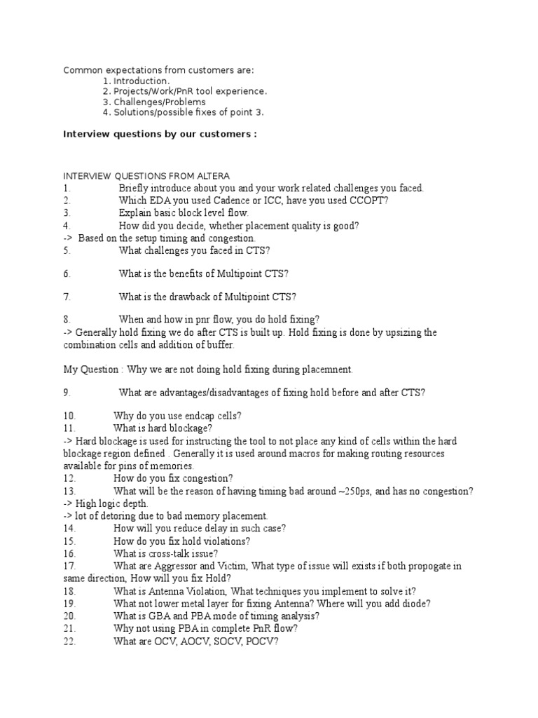 Interview Questions Digital Electronics Technology