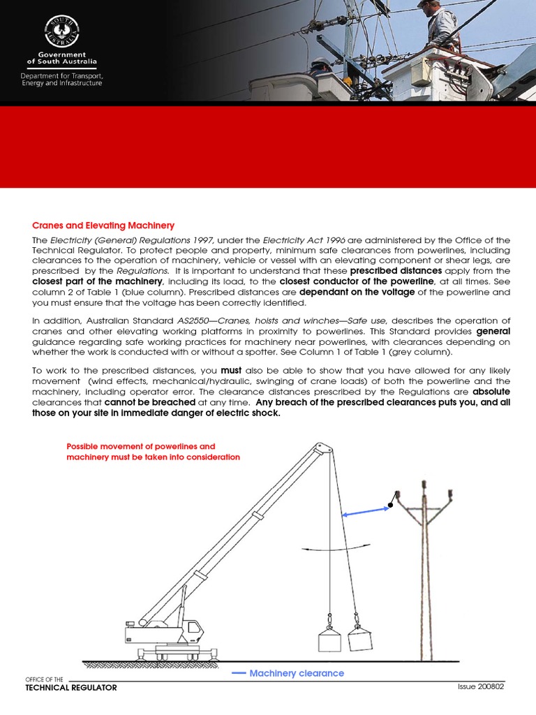 Crane Safety Near Powerlines Guidelines | PDF | Electric Power ...