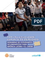 Por Una Educación Garante de Derechos: Demandas de Estudiantes Secundaristas para América Latina y El Caribe