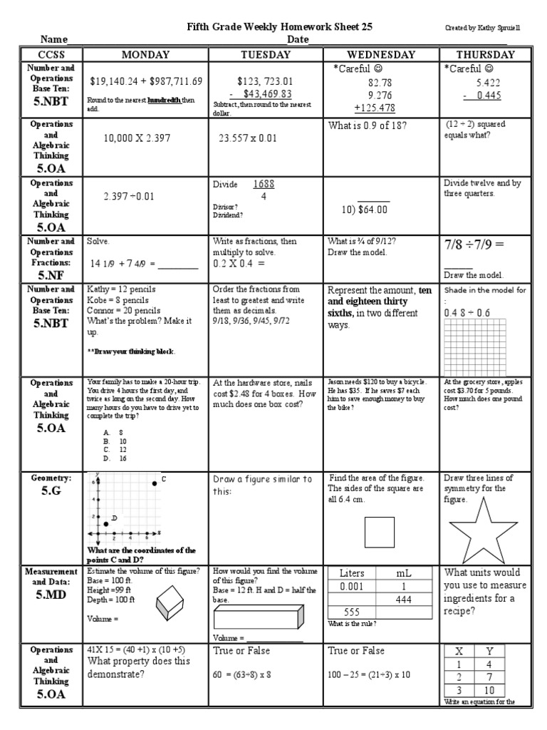 Division homework sheet image