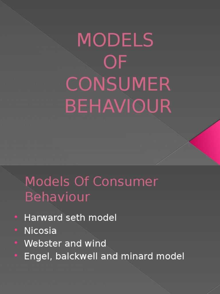 Consumer Behavior Models Explained | PDF | Consumer Behaviour | Behavior