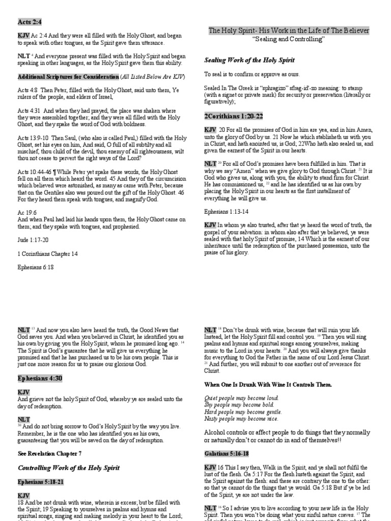 The Holy Spirit's Role in Believers | PDF | Holy Spirit | Jesus