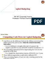 Capital Budgeting: MF 807 Corporate Finance Professor Thomas Chemmanur