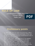 Lord Bingham’s Eight Principles of the Rule of Law