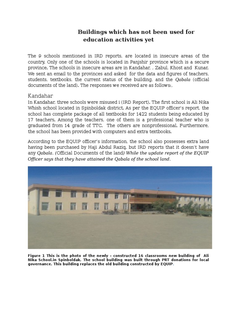 Equip Update For Miss Used School | PDF | Internally Displaced Person ...