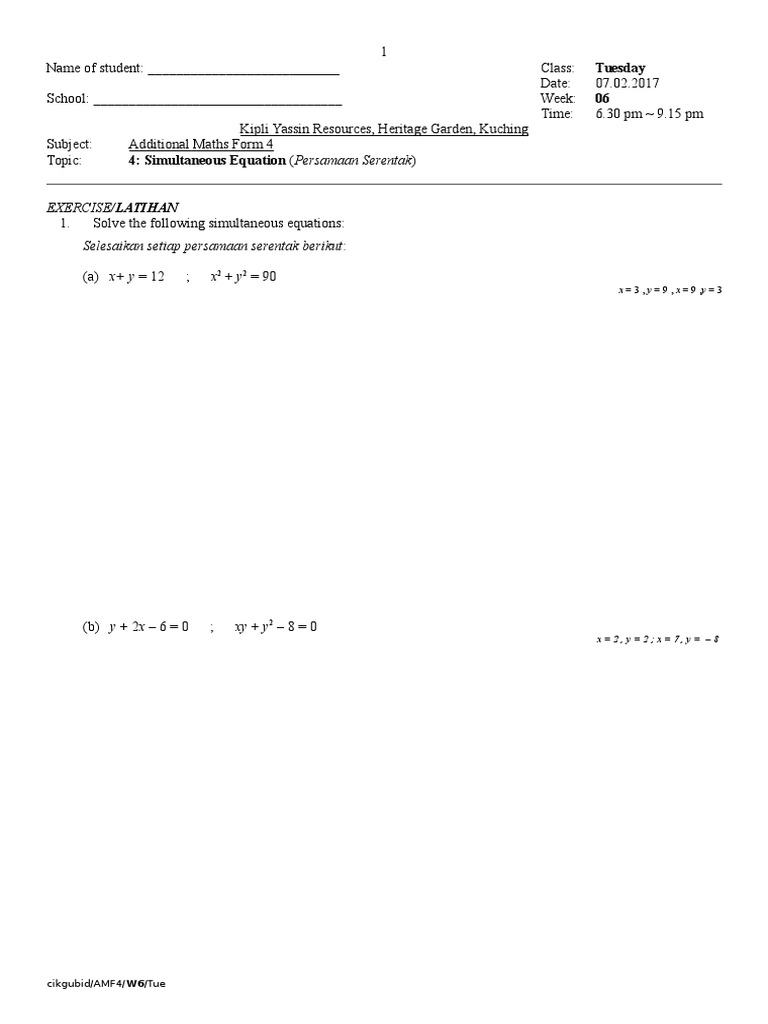 Chapter 4 Simultaneous Equations | PDF