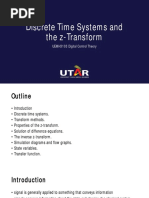 Lecture 1 - Discrete Time Systems and The Z Transform