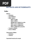 Matrices and Determinant