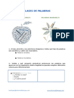 Categorias Gramaticales - Ejercicios.