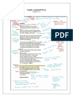 Sample Annotated Poem English 11 A