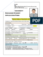 Incoming Exchange Student Application Form PDF
