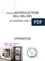Nanomaterials From Ball Milling: W. Courtney Feb 7, 2006
