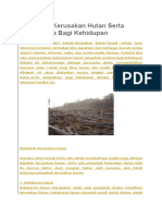 Penyebab Kerusakan Hutan Serta Dampaknya Bagi Kehidupan