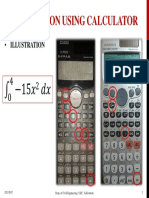 Integration Using Calculator: - Illustration