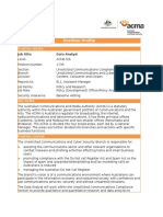 Position Profile - Data Analyst - ACMA 5 - 6 - PN 17393