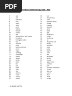 Medical Terminology Test - Key - Copy