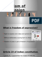 Freedom of Expression: By: Deepesh Yadav Roll No. 303