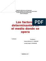 Los Factores Determinantes en El Medio Donde Opera