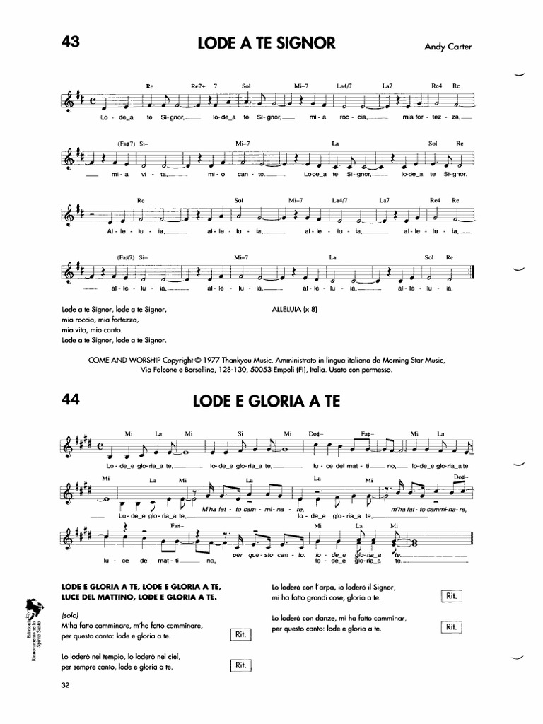 A Te Signor Leviamo I Cuori Spartito Pdf