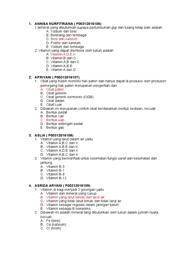 Soal Pilihan Ganda Docx