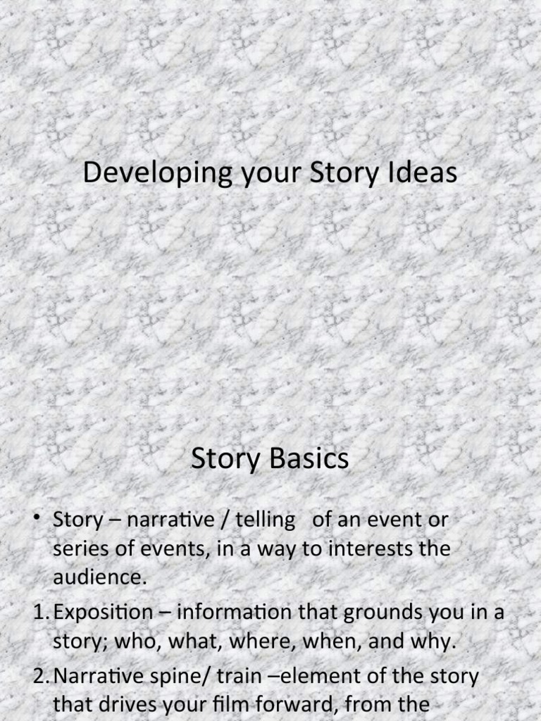 Developing Your Ideas | PDF | Narrative