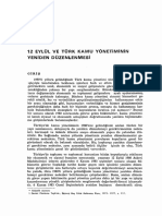12 Eylul Ve Turk Kamu Yonetımının Yenıden Duzenlenmesi PDF