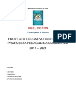 UGel Ocros (Ancash) - Propuesta Curricular (Currículo Nacional 2017)