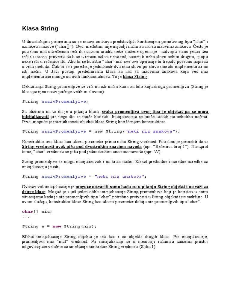 Poglavlje 4 - Klasa String PDF | PDF
