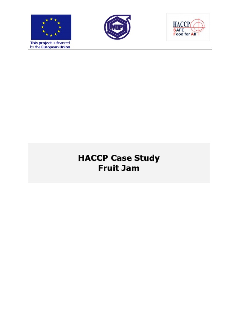 Haccp Case Study Jam | PDF | Fruit Preserves | Shelf Life