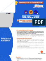 Programa de Especialización: SIAF, SIGA y SEACE.